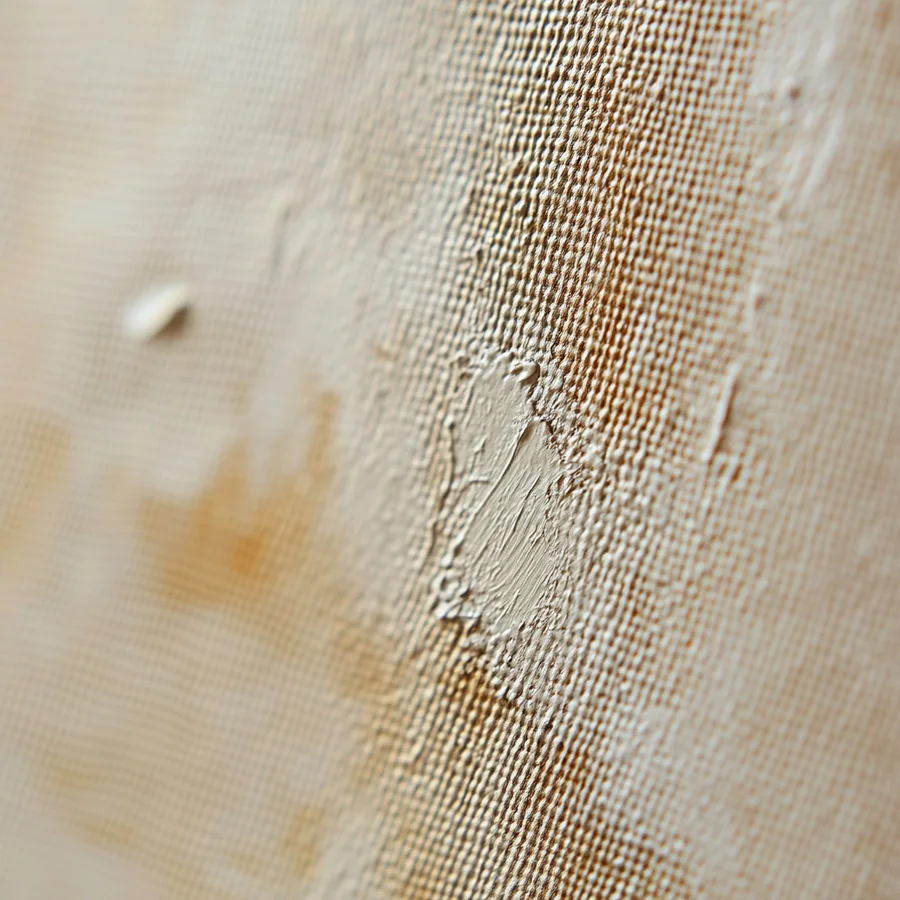 A close-up of the brushwork and texture in a painted pet portrait